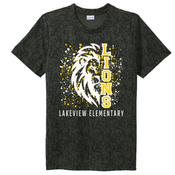 Lakeview Elementary Youth Camo Performance Tee Design 2 Thumbnail