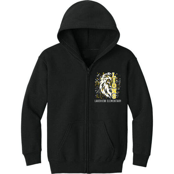 Lakeview Elementary Youth Zip-Up Hoodie Design 2 Thumbnail